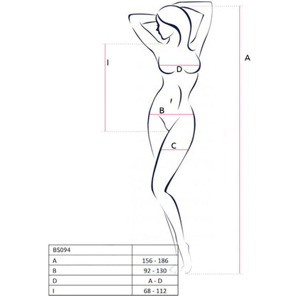 Bodystocking bianco taglia unica di Passion, immagine 5