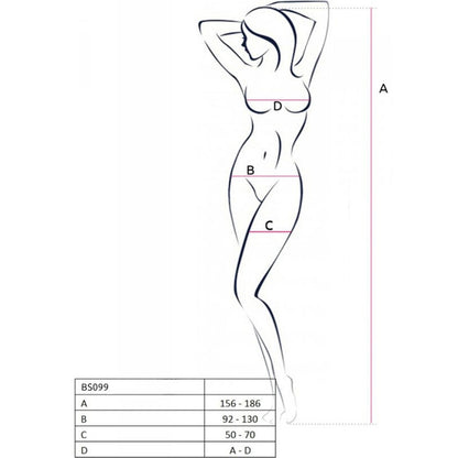 Bodystocking bianco taglia unica di Passion, immagine 5