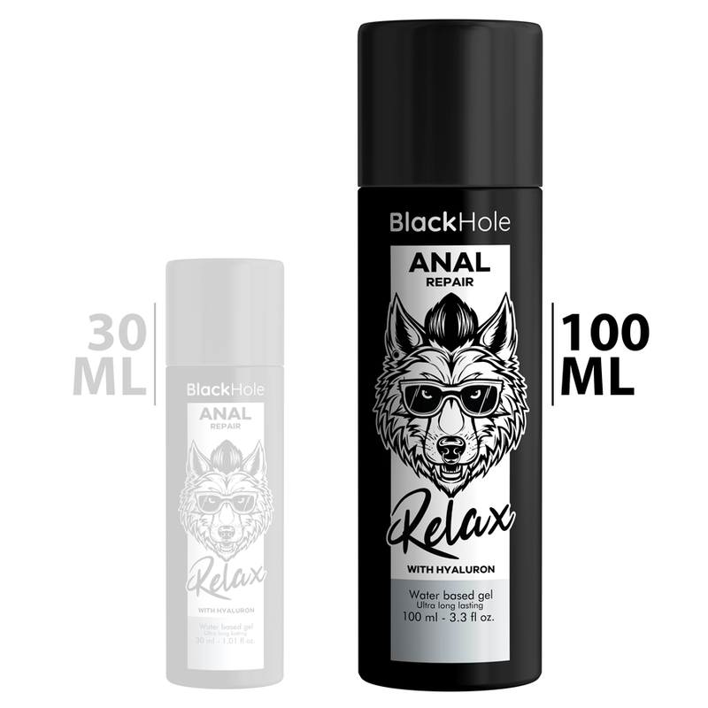 Riparatore anale a base D'acqua relax con ialuronico 100 ml di Black Hole, immagine 2