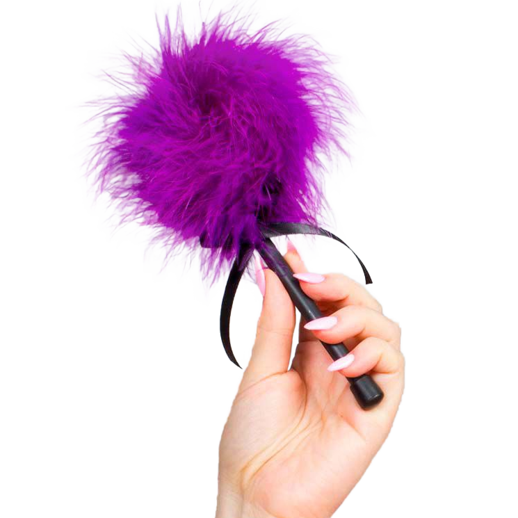 Manette e restrizioni spolverino Marabou rosa viola di Secretplay