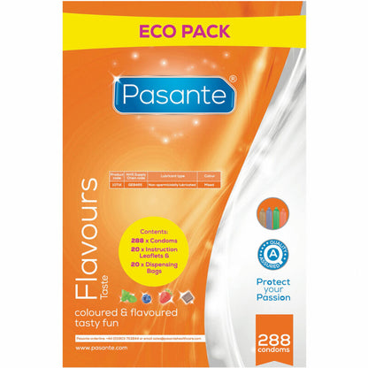 Preservativi eco pack gusti borsa 288 unità di Pasante