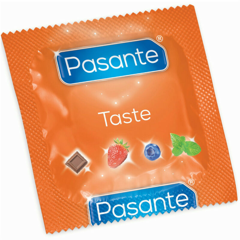 Preservativi gusto fragola borsa 144 unità di Pasante, immagine 2