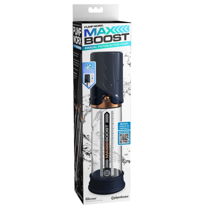 Pompa per pene max boost blu di Pump Worx, immagine 6