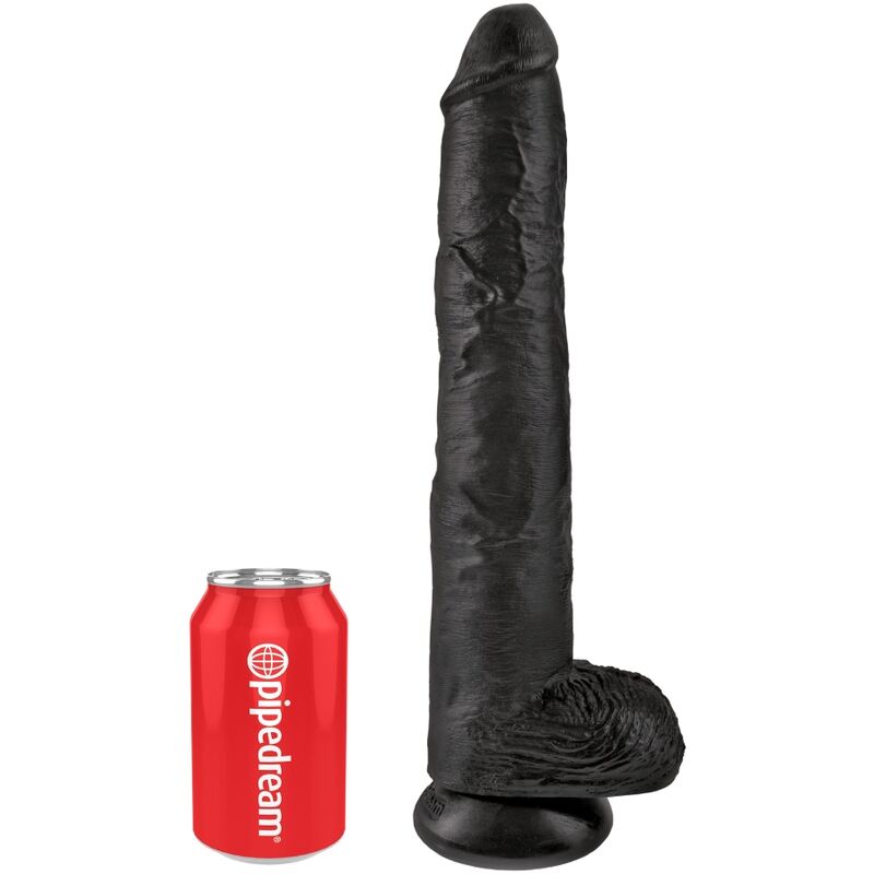 Pene realistico con sfere 30.5 cm nero