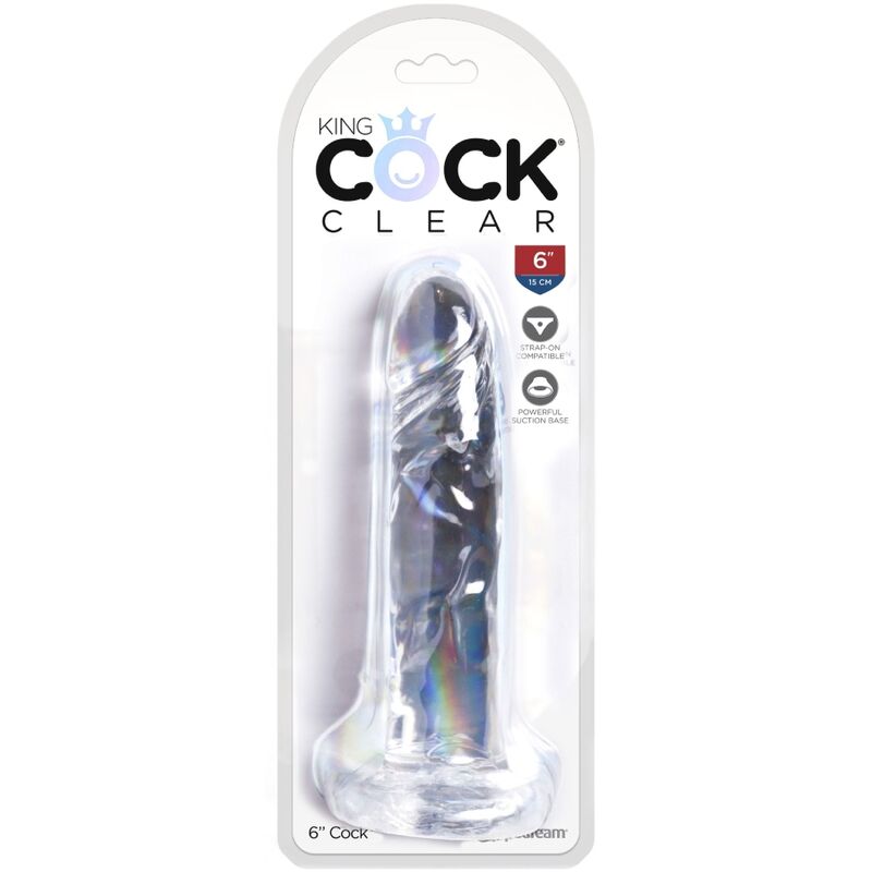Dildo clear realistico 15.5 cm trasparente, immagine 4