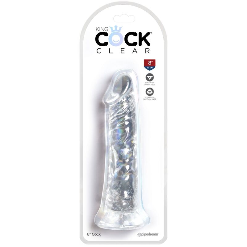 Pene realistico chiaro 19.7 cm trasparente, immagine 4