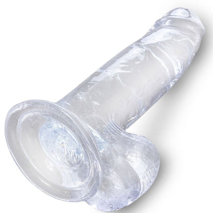 Dildo clear realistico con sfere 15.2 cm trasparente, immagine 4
