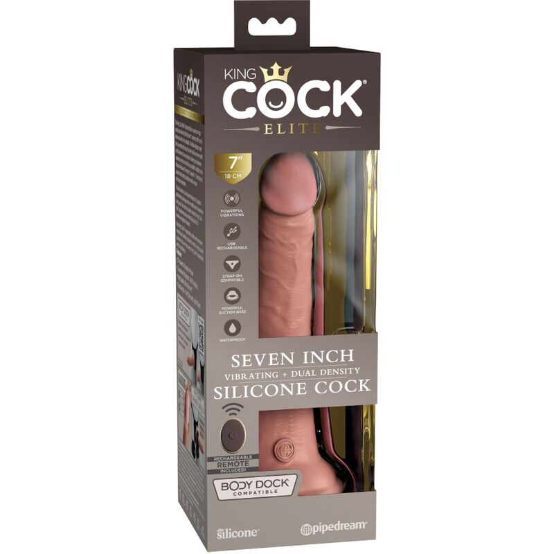 Vibratore Elite dildo realistico e telecomando in silicone 17.8 cm, immagine 6