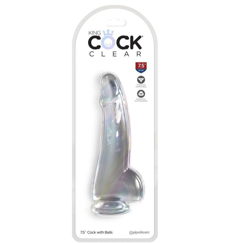 Dildo con testicoli Clear 15.2 cm trasparente, immagine 2