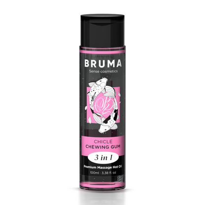 Olio da massaggio premium effetto calore sapore gomma 3 in 1 - 100 ml di Bruma, immagine 2
