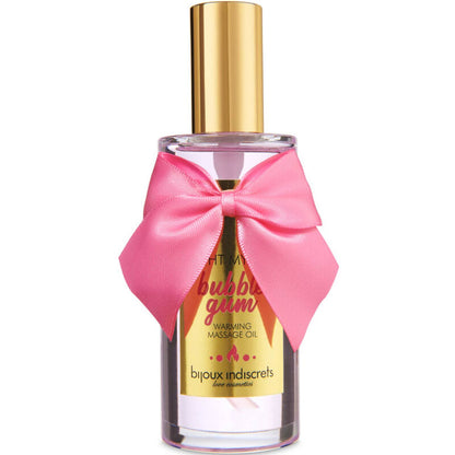 Olio da massaggio Light my fire effetto calore gusto gomma di Bijoux Indiscrets