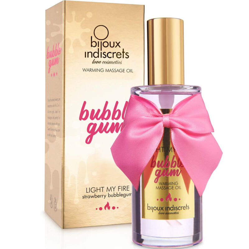 Olio da massaggio Light my fire effetto calore gusto gomma di Bijoux Indiscrets, immagine 2