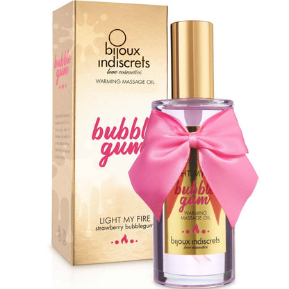Olio da massaggio Light my fire effetto calore gusto gomma di Bijoux Indiscrets, immagine 2