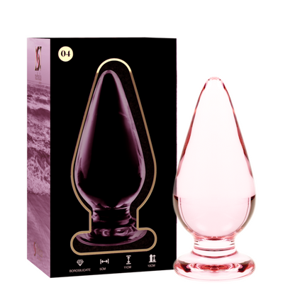 Plug anale Modello 4 vetro borosilicato rosa 11 cm Ø 5 cm di Nebula Series By Ibiza