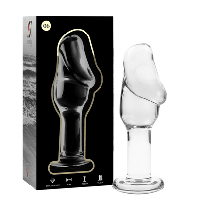 Plug anale Modello 6 vetro borosilicato trasparente 12.5 cm Ø 4 cm di Nebula Series By Ibiza