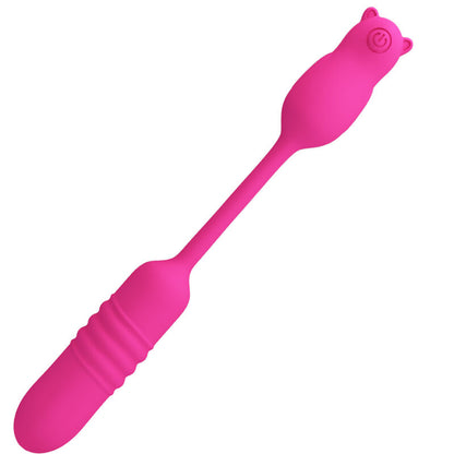 Vibratore Nobikuma Proiettore in silicone rosa di Pretty Love, immagine 3