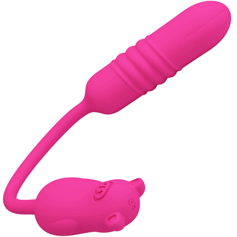 Vibratore Nobikuma Proiettore in silicone rosa di Pretty Love, immagine 2