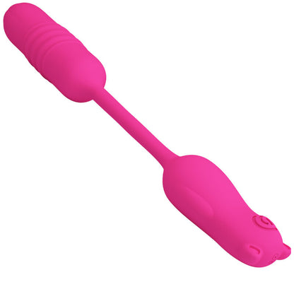Vibratore Nobikuma Proiettore in silicone rosa di Pretty Love, immagine 4
