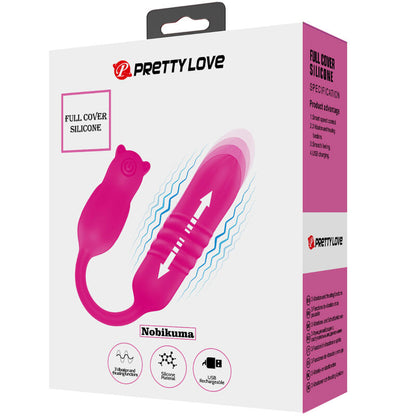 Vibratore Nobikuma Proiettore in silicone rosa di Pretty Love, immagine 8