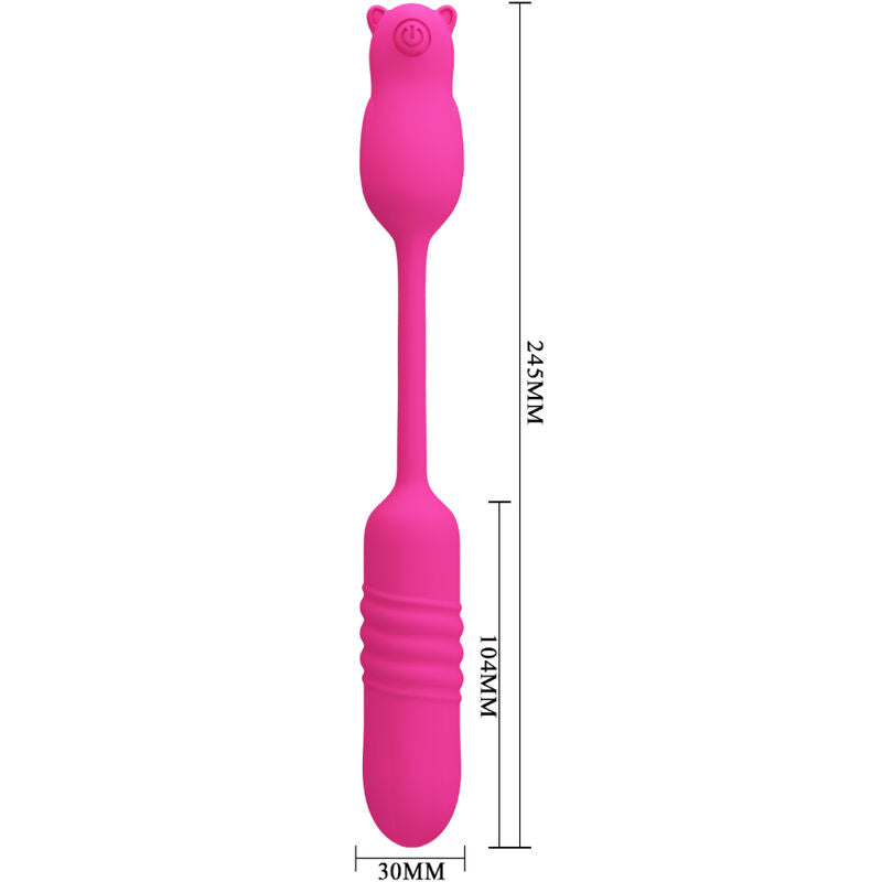 Vibratore Nobikuma Proiettore in silicone rosa di Pretty Love, immagine 7