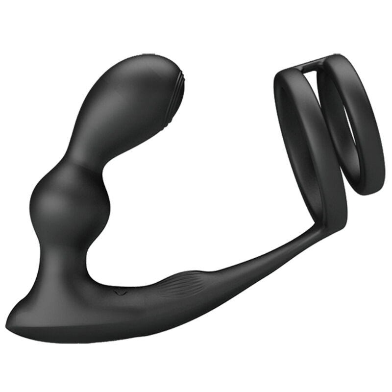 Anello per pene Marshall con plug anale vibrante con telecomando di Pretty Love, immagine 2