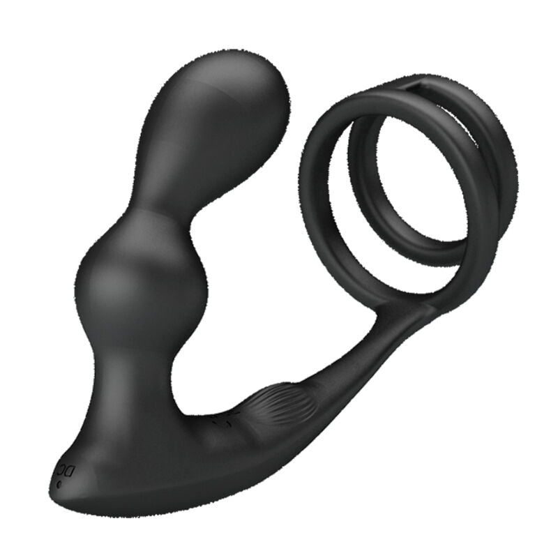 Anello per pene Marshall con plug anale vibrante con telecomando di Pretty Love, immagine 3