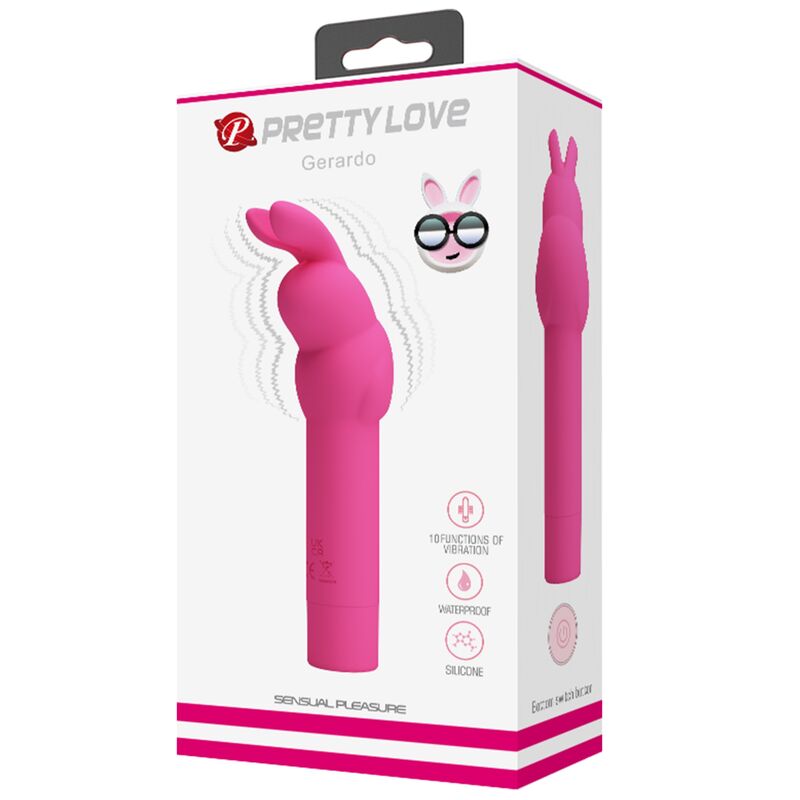 Vibratore in silicone Gerardo Fuschia rabbit di Pretty Love, immagine 5
