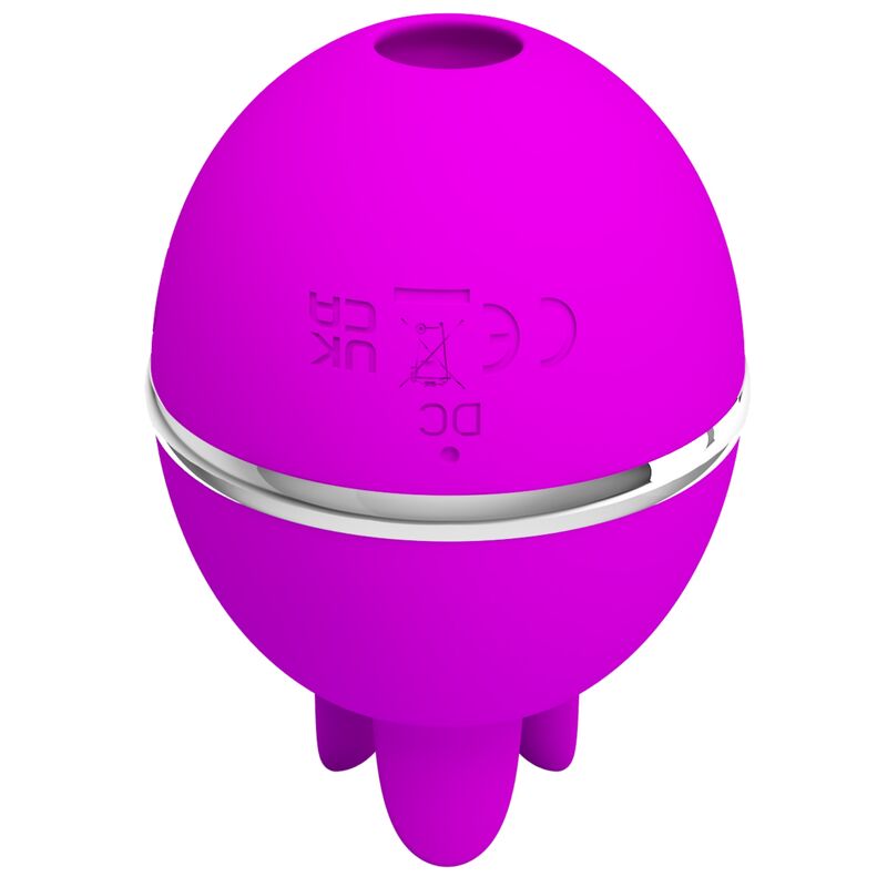Vibratore in silicone tondo viola Gemini ball di Pretty Love, immagine 3