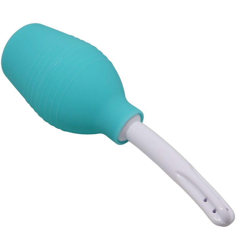 Doccia anale in gomma blu pera di Mr Play