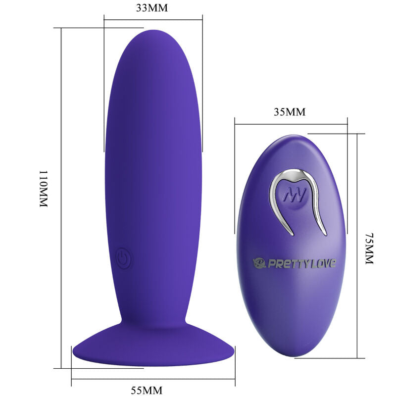 Plug Youth vibratore anale telecomando Violetto di Pretty Love, immagine 4
