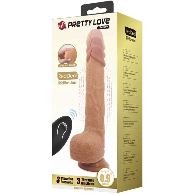 Vibratore dildo realistico Tommy 22.5 cm di Pretty Love, immagine 7