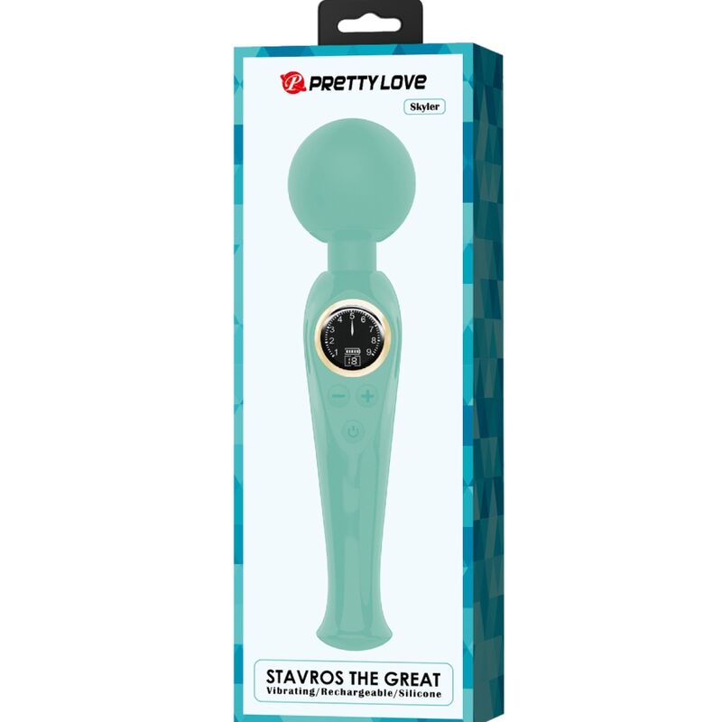 Vibratore a bacchetta verde Skyler di Pretty Love, immagine 8