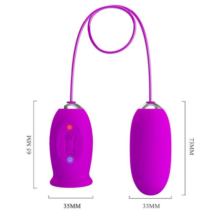 Vibratore ricaricabile Daisy dual egg viola di Pretty Love, immagine 6