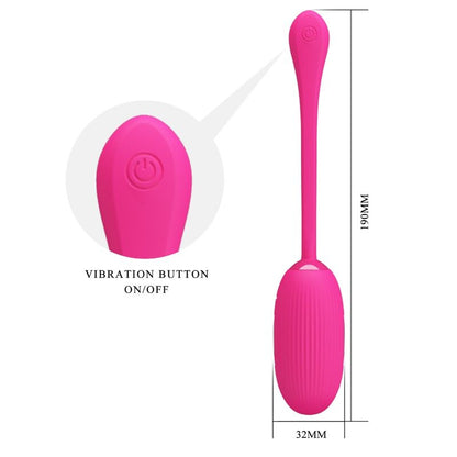 Uovo vibrante Doreen ricaricabile Magenta telecomando di Pretty Love, immagine 4