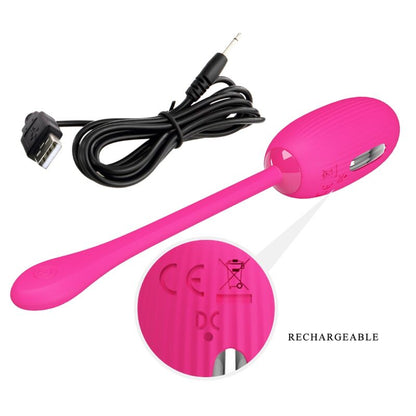 Uovo vibrante Doreen ricaricabile Magenta telecomando di Pretty Love, immagine 5