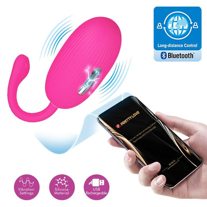 Uovo vibrante Doreen ricaricabile Magenta telecomando di Pretty Love, immagine 6