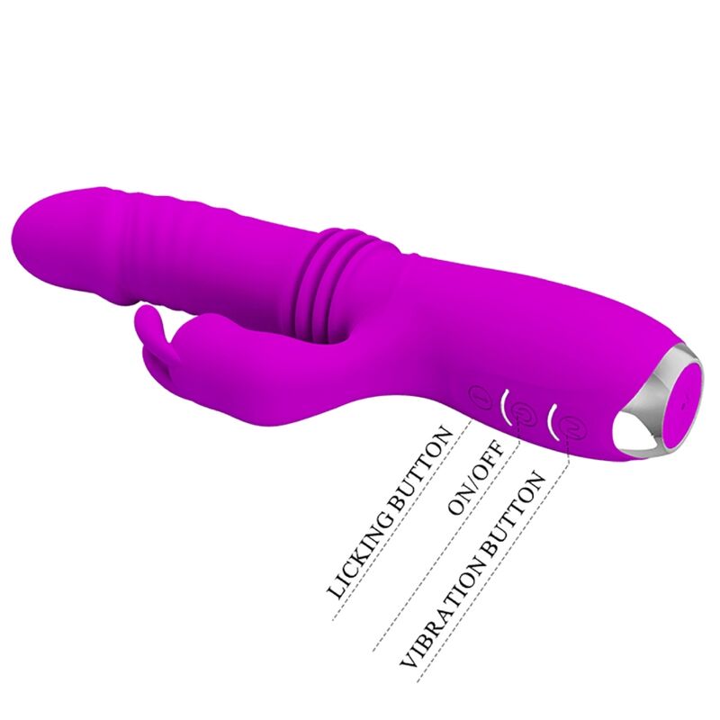 Vibratore coniglio ricaricabile Dorothy viola di Pretty Love, immagine 10