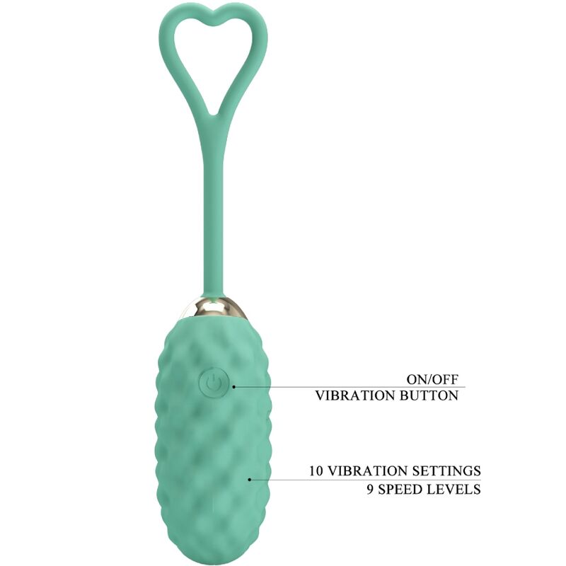 Uovo vibrante con telecomando verde Vivian di Pretty Love, immagine 6