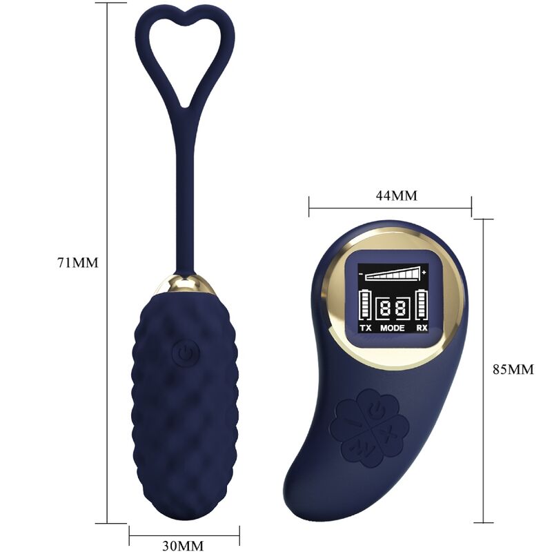 Uovo vibrante con telecomando blu Vivian di Pretty Love, immagine 5
