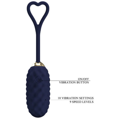 Uovo vibrante con telecomando blu Vivian di Pretty Love, immagine 6
