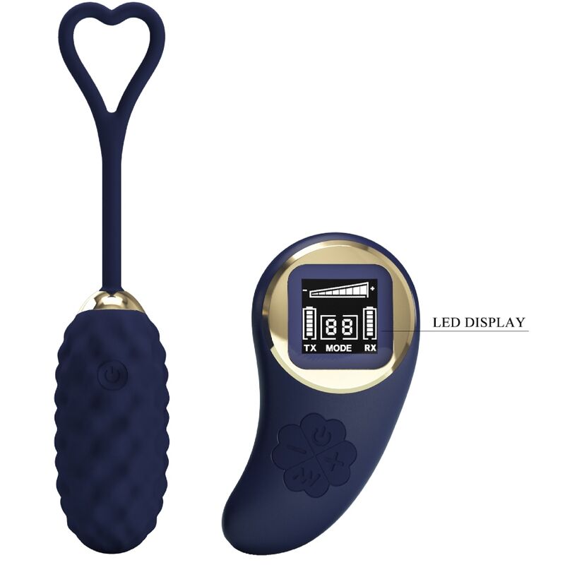 Uovo vibrante con telecomando blu Vivian di Pretty Love, immagine 3