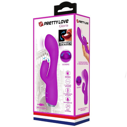Vibratore ricaricabile Gloria Rabbit-viola impermeabile di Pretty Love, immagine 11