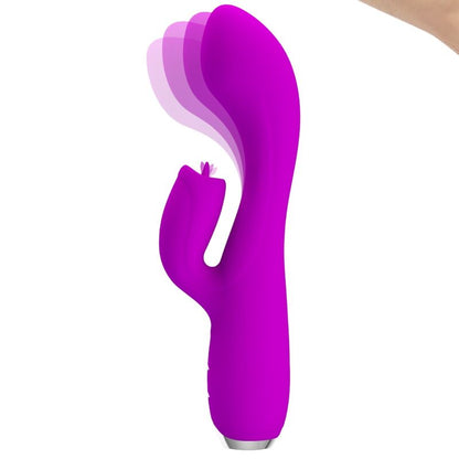 Vibratore ricaricabile Gloria Rabbit-viola impermeabile di Pretty Love, immagine 2