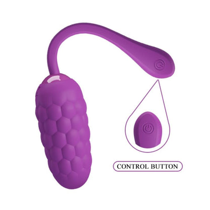 Uovo vibrante con texture marina ricaricabile viola di Pretty Love, immagine 8