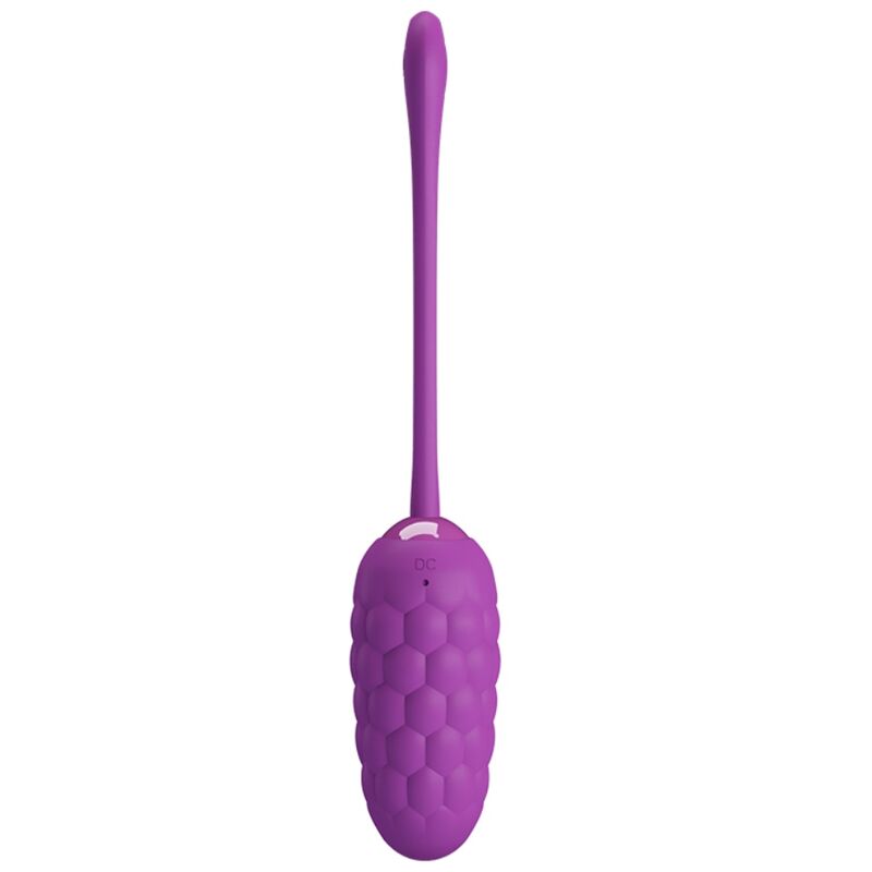 Uovo vibrante con texture marina ricaricabile viola di Pretty Love