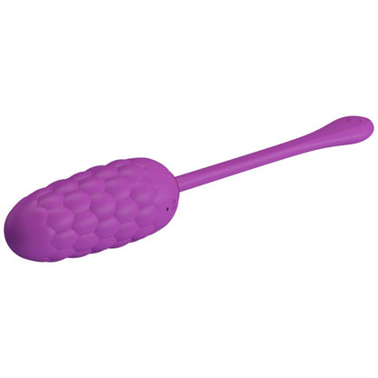 Uovo vibrante con texture marina ricaricabile viola di Pretty Love, immagine 3