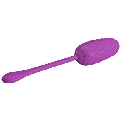 Uovo vibrante con texture marina ricaricabile viola di Pretty Love, immagine 2