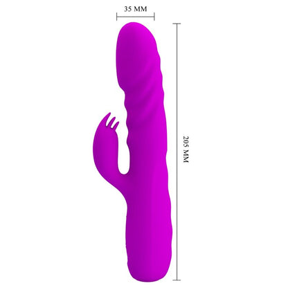 Vibratore coniglio ricaricabile Melanie viola di Pretty Love, immagine 5
