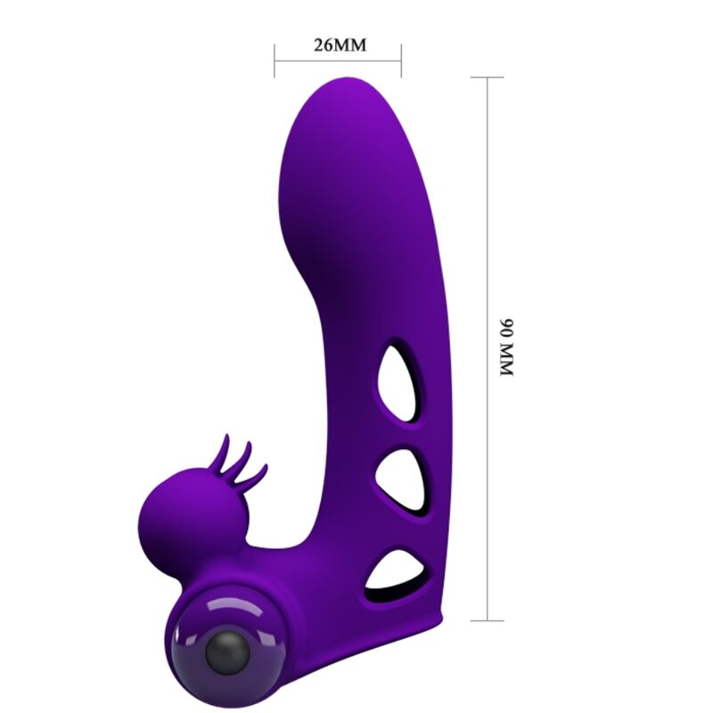Copertura per dita vibratore Orlando viola di Pretty Love, immagine 5