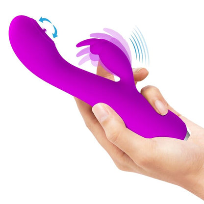 Vibratore ricaricabile Rachel con ventosa viola di Pretty Love, immagine 9